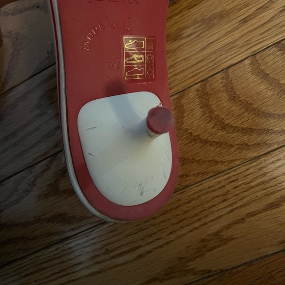 [39/8] Wosh Women's Navy Slide Kitten Heel Sandals Italy - Picture 6 of 6